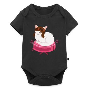 Robot Vacuum Cleaner Cat Robot Vacuum Cleaner - Baby Premium short-sleeve bodysuit - black - Front