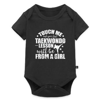 Touch Me and your First Taekwondo Lesson - Baby Premium short-sleeve bodysuit - black - Front