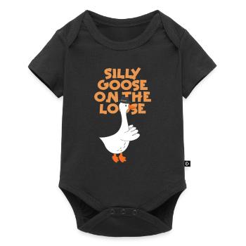 The stupid goose on the loose - Baby Premium short-sleeve bodysuit - black - Front