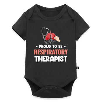 Proud to be a respiratory therapist Asthma - Baby Premium short-sleeve bodysuit - black - Front