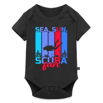 Scuba Diving, Scuba Diving, Holiday Sea Diver - Baby Premium short-sleeve bodysuit - black - Front
