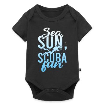 Plongée sous-marine, Plongée sous-marine, Vacances en mer - Body à manches courtes Premium Bébé - noir - Devant