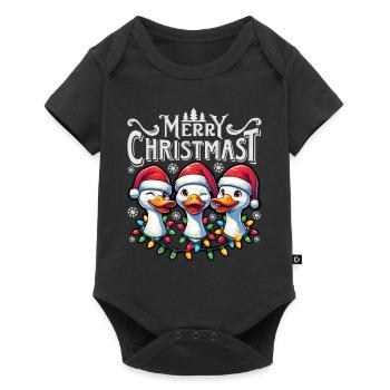 MERRY ChristMAST - Christmas Goose Holiday Dinner - Baby Premium short-sleeve bodysuit - black - Front