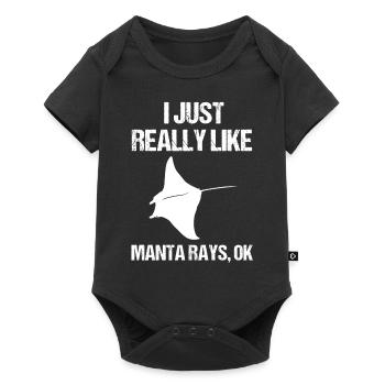 Simple Manta Ray Lover Clarity - Baby Premium short-sleeve bodysuit - black - Front