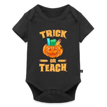 Cadeaux d’Halloween drôle de professeur - Body à manches courtes Premium Bébé - noir - Devant