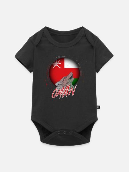 Oman - Baby Premium Kurzarmbody - Schwarz