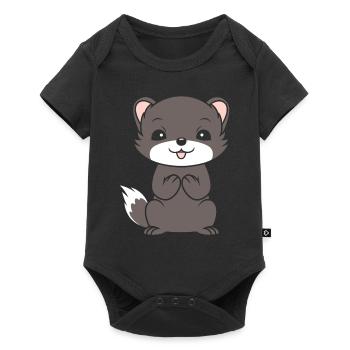 Humour petite fouine - Body à manches courtes Premium Bébé - noir - Devant