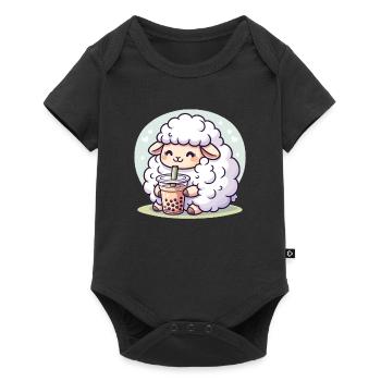 Kawaii Sheep Bubble Tea Boba Sheep - Baby Premium short-sleeve bodysuit - black - Front