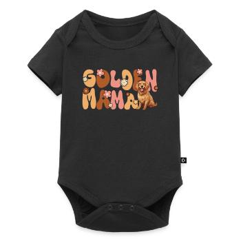 Golden Retriver Groovy Golden Mama - Body à manches courtes Premium Bébé - noir - Devant