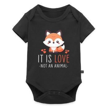 Kawaii Fox Design for Wildlife Enthusiasts and Fox - Baby Premium short-sleeve bodysuit - black - Front