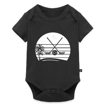 Bâtons de floorball Balle de floorball Joueur de floorball F - Body à manches courtes Premium Bébé - noir - Devant