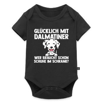 Hund Dalmatiner - Baby Premium Kurzarmbody - Schwarz - Vorne