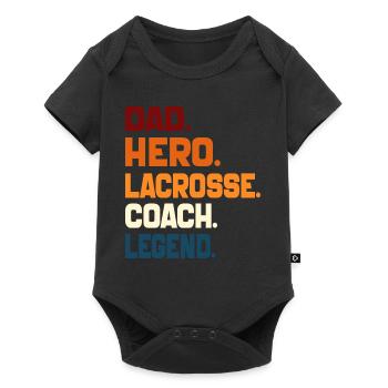 Dad Hero Lacrosse Coach Legend Sports Dad 2024 - Baby Premium short-sleeve bodysuit - black - Front