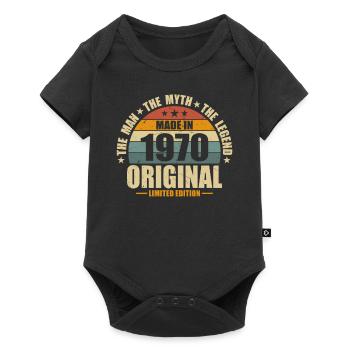 Legendärer 54. Geburtstag - Jahrgang 1970 - Baby Premium Kurzarmbody - Schwarz - Vorne