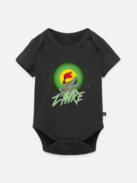 Zaire - Baby Premium Kurzarmbody - Schwarz
