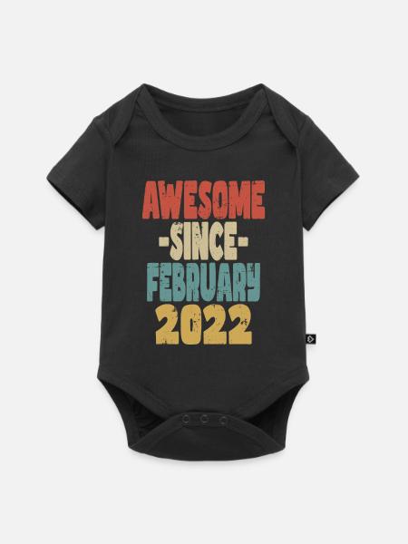 Fantastischer Februar 2022 - Baby Premium Kurzarmbody - Schwarz