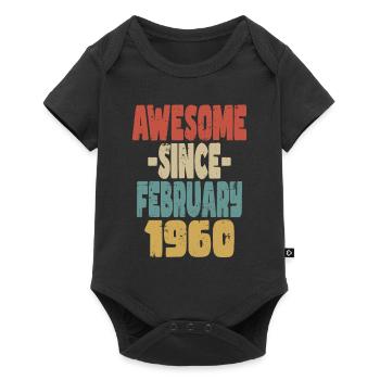 Génial février 1960 - Body à manches courtes Premium Bébé - noir - Devant