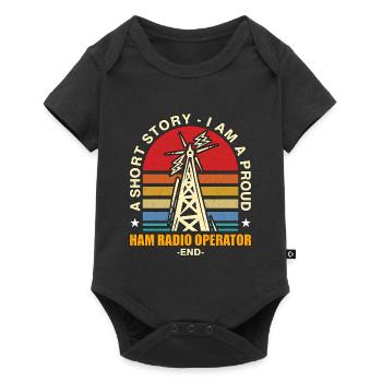 Ham Radio Operator A Short Story Radio Operator - Baby Premium Kurzarmbody - Schwarz - Vorne