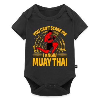You can't scare me I know Muay Thai - Baby Premium short-sleeve bodysuit - black - Front