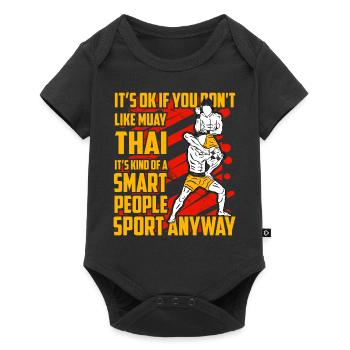 Citation amusante de Muay Thai - Body à manches courtes Premium Bébé - noir - Devant