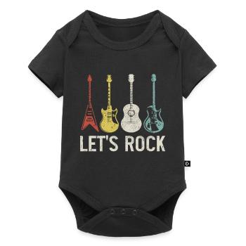 Guitar Vintage Guitarist Gift - Baby Premium short-sleeve bodysuit - black - Front