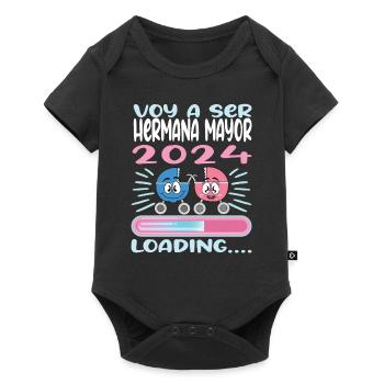 Soeur 2024 Hermana Mayor 2024 - Body à manches courtes Premium Bébé - noir - Devant