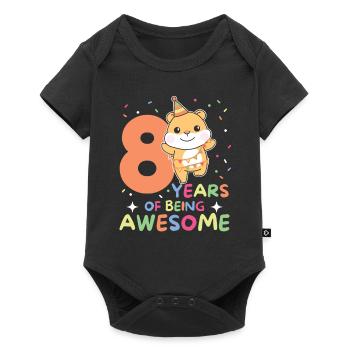 Hamster pour les enfants de 8 ans de huit ans - Body à manches courtes Premium Bébé - noir - Devant