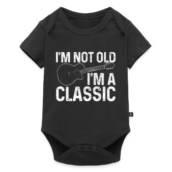 Guitar Vintage Guitarist Gift - Baby Premium short-sleeve bodysuit - black - Front