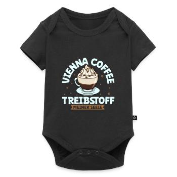 Mein Treibstoff ist Vienna Coffee - Baby Premium Kurzarmbody - Schwarz - Vorne