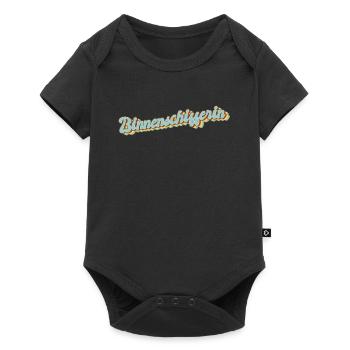 Schiffe Abschluss-Geschenk Binnenschifferin - Baby Premium Kurzarmbody - Schwarz - Vorne