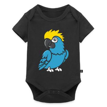 Humour petit perroquet - Body à manches courtes Premium Bébé - noir - Devant