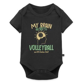 My Brain is 95% Volleyball Volleyball Player - Baby Premium short-sleeve bodysuit - black - Front