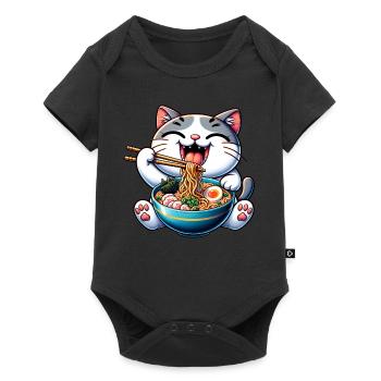 Soupe Ramen Anime Neko Chat - Body à manches courtes Premium Bébé - noir - Devant