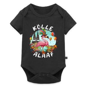 Karneval Köln Kölle Alaaf Flamingo Weiberfastnacht - Baby Premium Kurzarmbody - Schwarz - Vorne