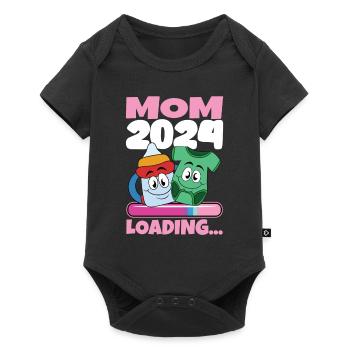Maman 2024 Enceinte Maman Grossesse - Body à manches courtes Premium Bébé - noir - Devant