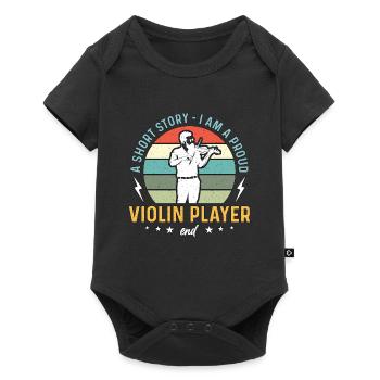 Violin Player A Short Story I Am A Proud Violinist - Baby Premium short-sleeve bodysuit - black - Front