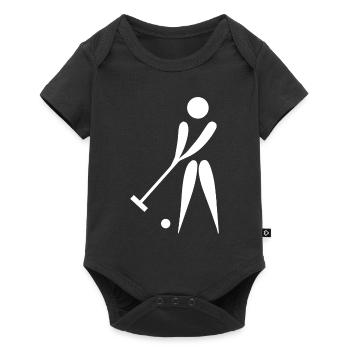 Funny Croquet Stick Figure Croquet - Baby Premium short-sleeve bodysuit - black - Front