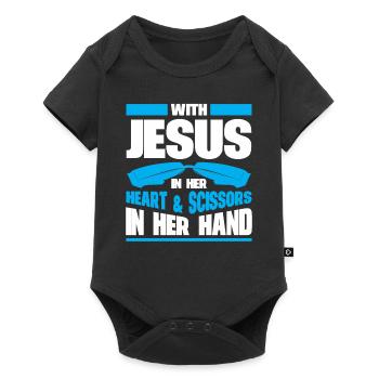 Hairdresser Gift For Hairdresser Salon Saying Hairdresser - Baby Premium short-sleeve bodysuit - black - Front
