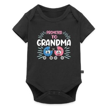 Oma 2024 werdende Oma 2024 Loading - Baby Premium Kurzarmbody - Schwarz - Vorne