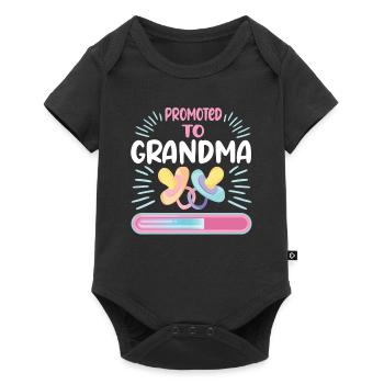 Oma 2024 werdende Oma 2024 Loading - Baby Premium Kurzarmbody - Schwarz - Vorne