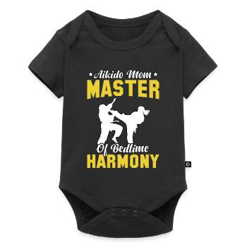 Aïkido Maman Maître de l’harmonie du coucher - Body à manches courtes Premium Bébé - noir - Devant