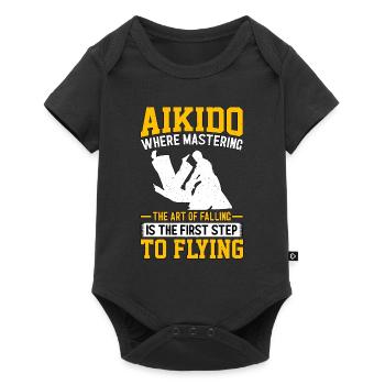 L’aïkido où maîtriser l’art de la chute - Body à manches courtes Premium Bébé - noir - Devant