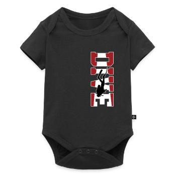 Plongée drôle Vintage plongeur cadeau - Body à manches courtes Premium Bébé - noir - Devant