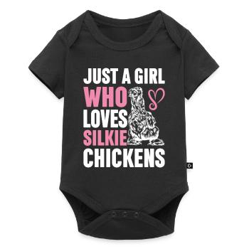 Silkie Chicken Funny Farm Animal Lover - Baby Premium short-sleeve bodysuit - black - Front