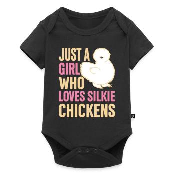 Silkie Chicken Funny Farm Animal Lover - Baby Premium short-sleeve bodysuit - black - Front