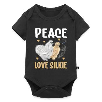 Silkie Chicken Funny Farm Animal Lover - Baby Premium short-sleeve bodysuit - black - Front