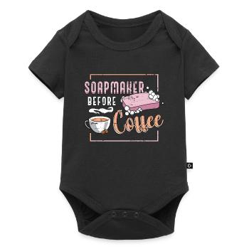 Soapmaker Before Coffee Soap Crafting Coffee Lover - Baby Premium short-sleeve bodysuit - black - Front