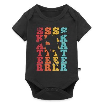 Skateboard Skateboarding Skater Vintage Boarder Sk - Baby Premium short-sleeve bodysuit - black - Front