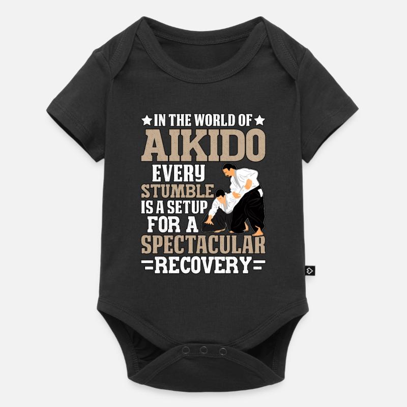 Aïkido - Body à manches courtes Premium Bébé - noir