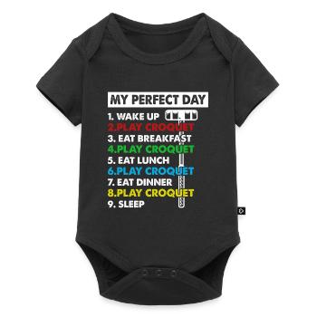 Jouer au Croquet Day Plan Croquet Player - Body à manches courtes Premium Bébé - noir - Devant
